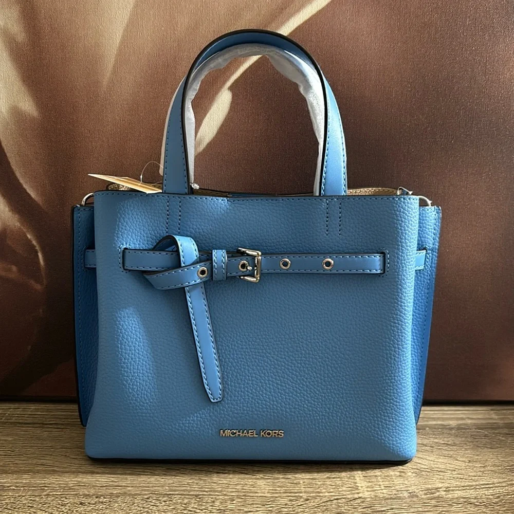 MK Emilia Small Pebbled Leather Satchel NWT